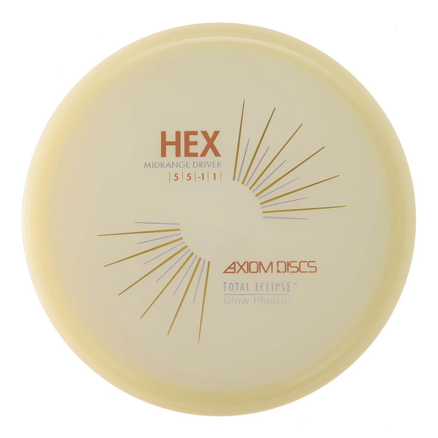 Axiom Hex - Total Eclipse    Eclipse Yellow Core Blue Rim 178g | Style 0044