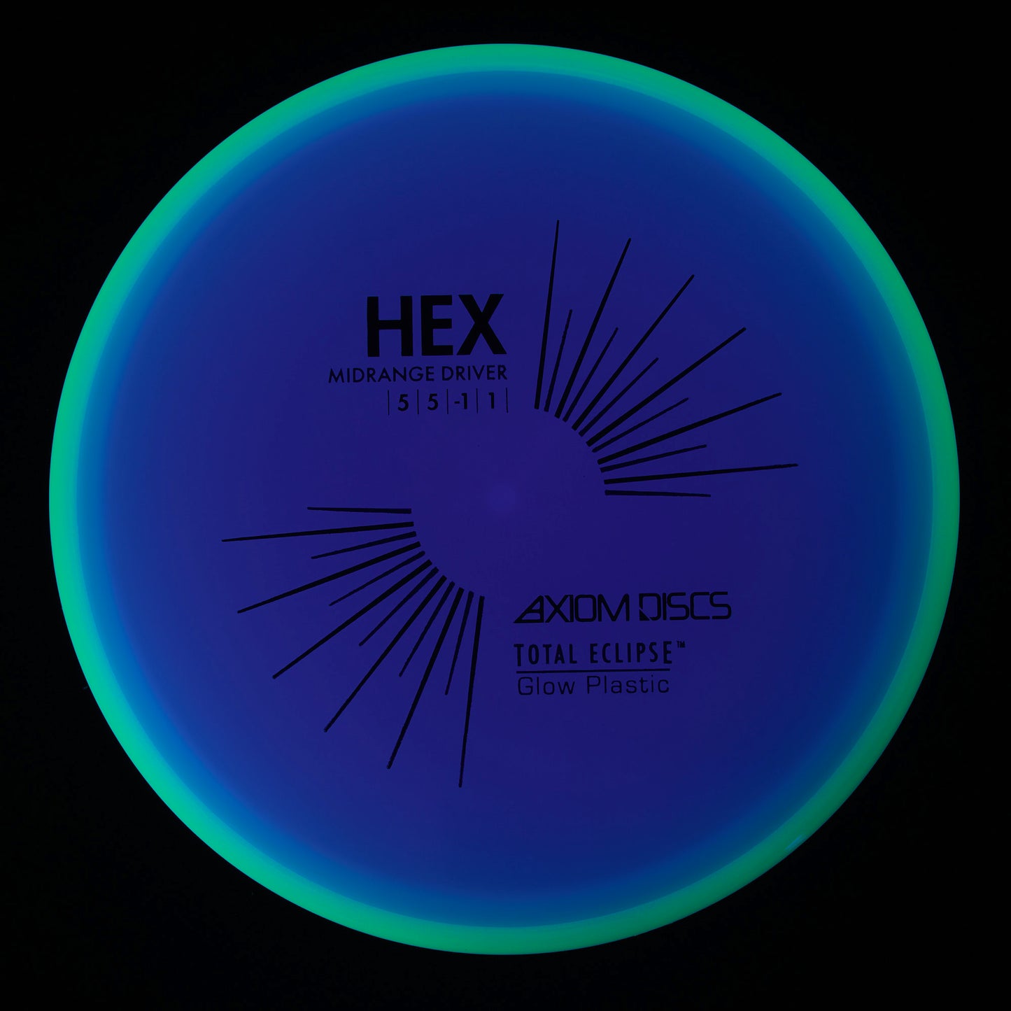 Axiom Hex - Total Eclipse    Eclipse Purple Core Green Rim 178g | Style 0045