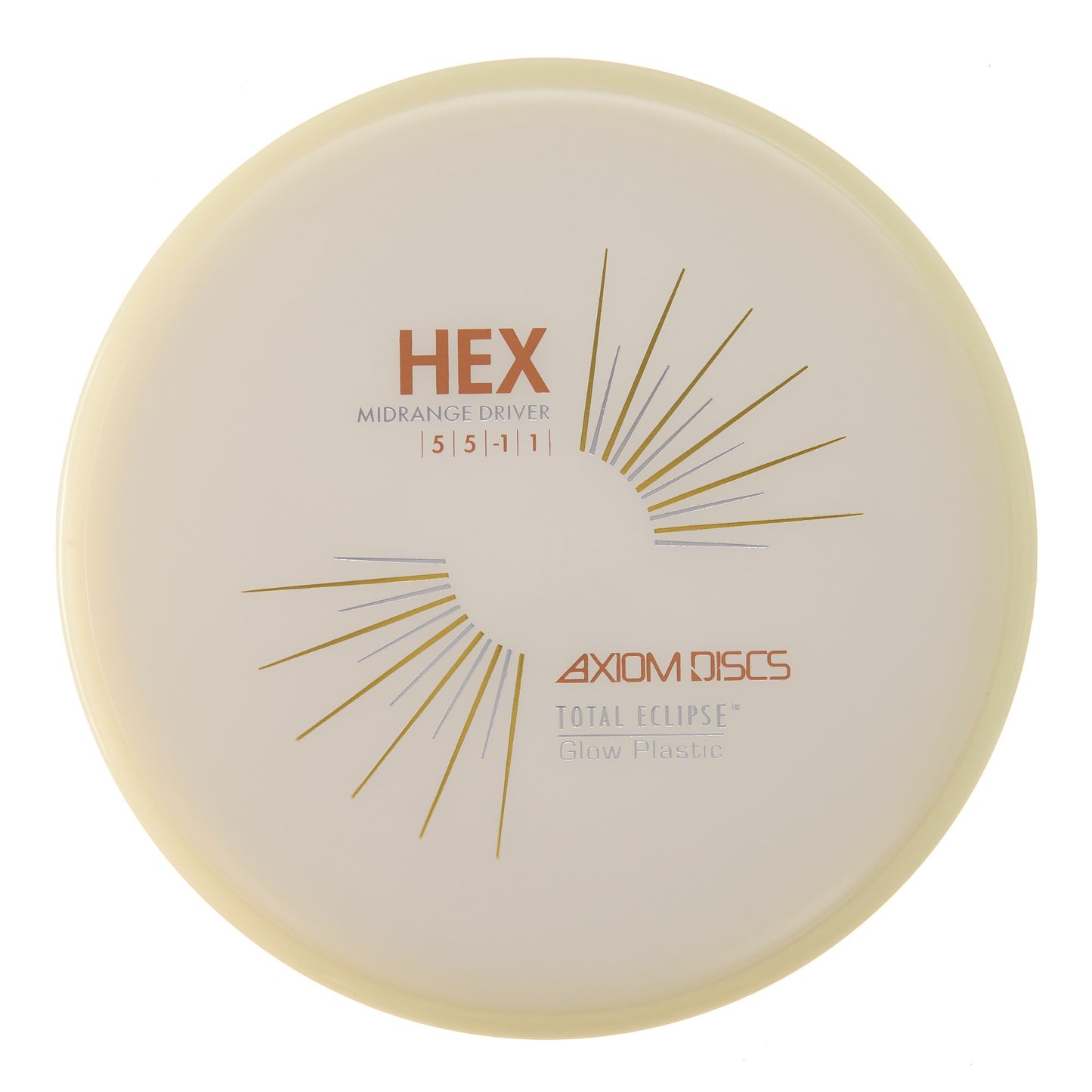 Axiom Hex - Total Eclipse White Core Yellow Rim 178g | Style 0052