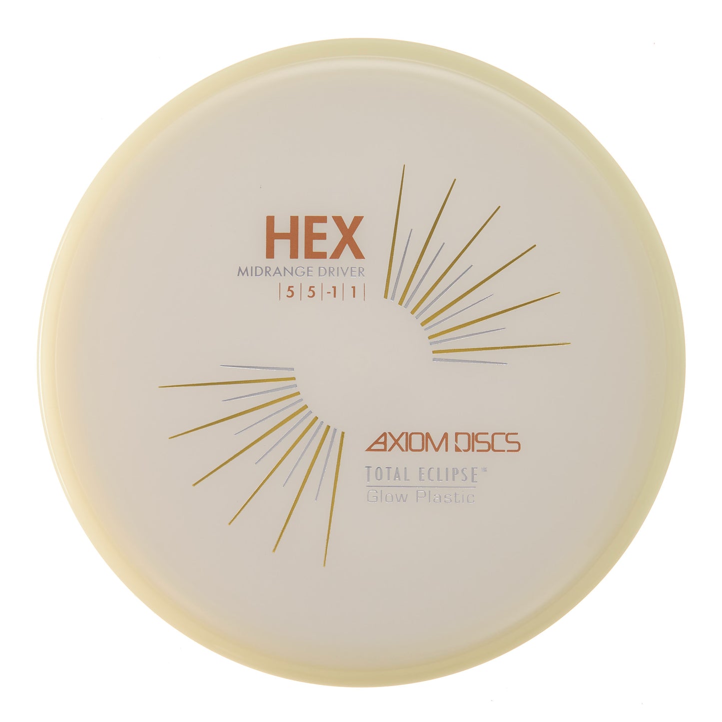 Axiom Hex - Total Eclipse White Core Yellow Rim 179g | Style 0025