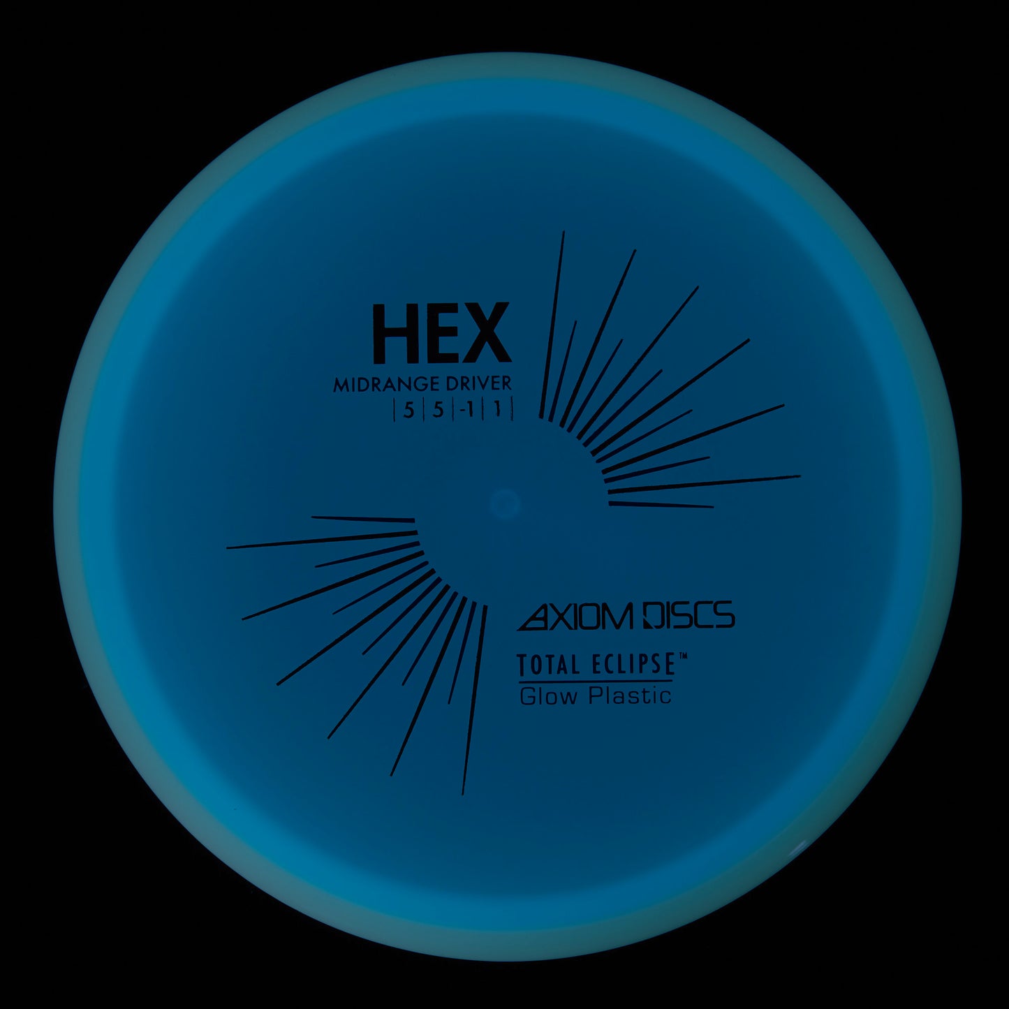 Axiom Hex - Total Eclipse Blue Core White Rim 180g | Style 0004