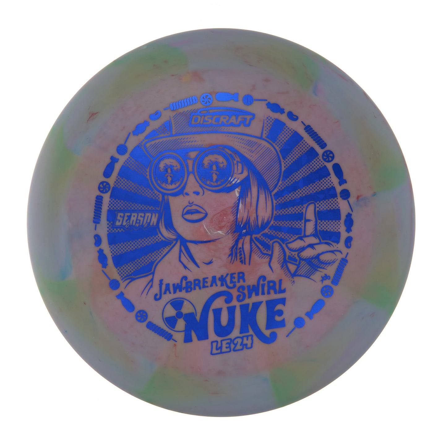 Discraft Nuke - 2024 Ledgestone Season One Jawbreaker Swirl 175g | Style 0002