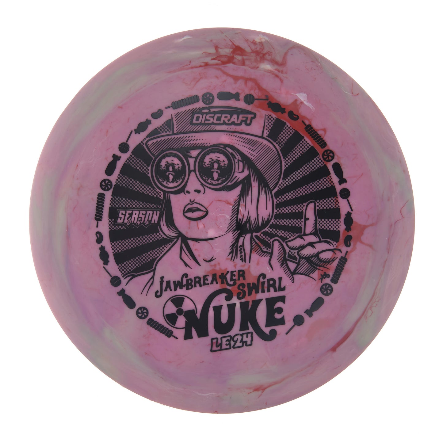 Discraft Nuke - 2024 Ledgestone Season One Jawbreaker Swirl 179g | Style 0002