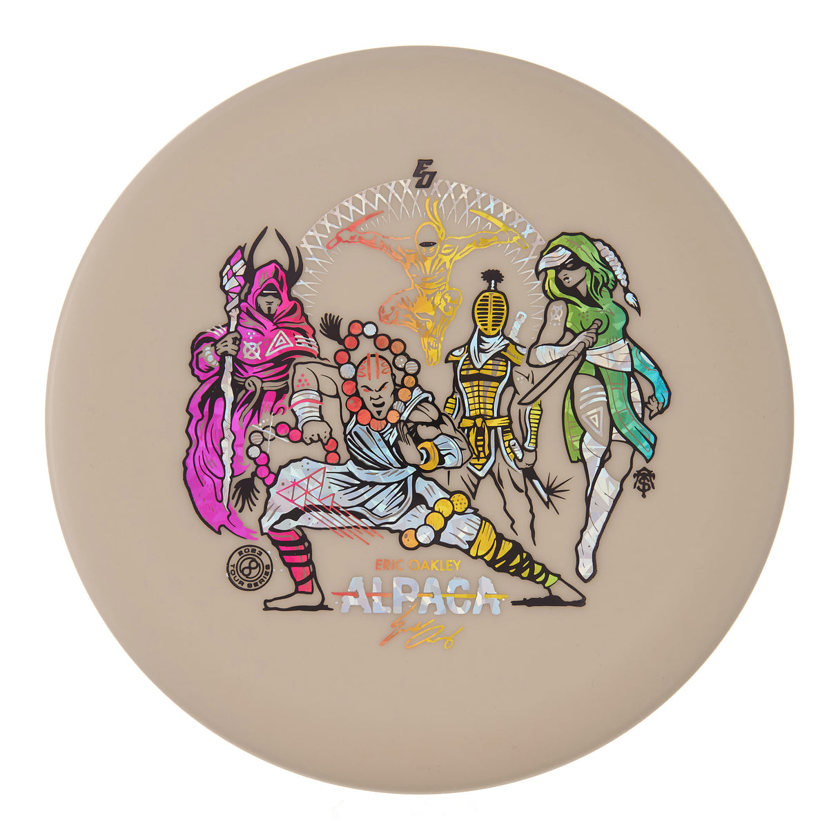 Infinite Discs Alpaca 2023 Eric Oakley Signature P Blend Color Glow Disc Golf