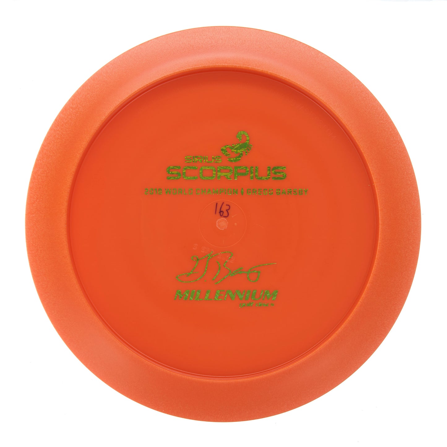 Millennium Scorpius - Gregg Barsby 2018 World Champ Bottom Stamp Sirius 165g | Style 0002