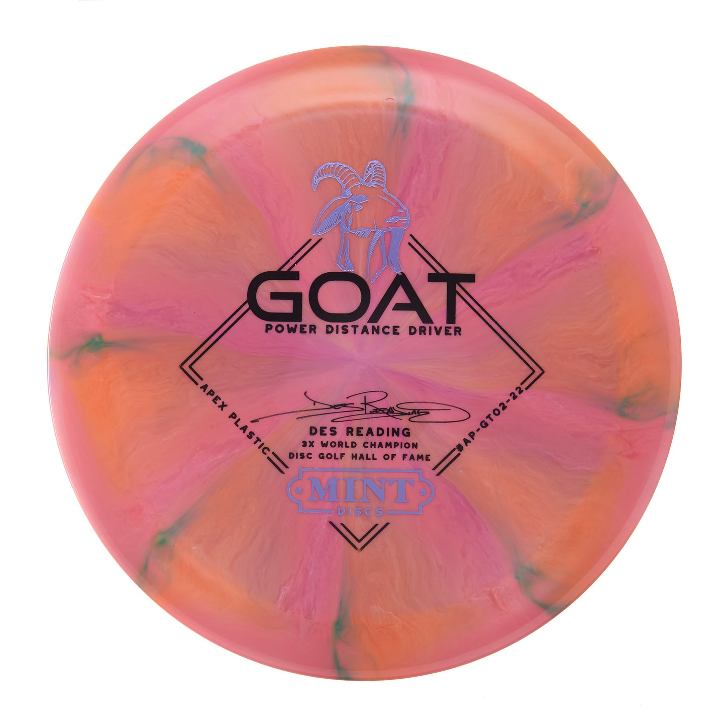 Mint Discs Goat - Des Reading 3X World Champion Swirly Apex 176g | Style 0009