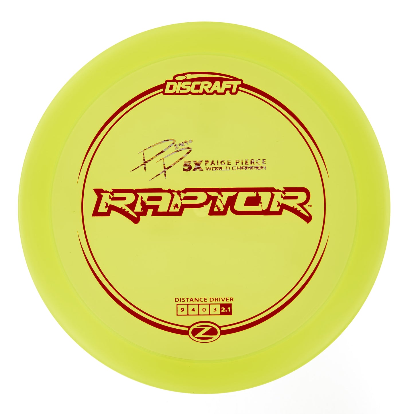 Discraft Raptor - Paige Pierce 5X World Champion Z Line 173g | Style 0005