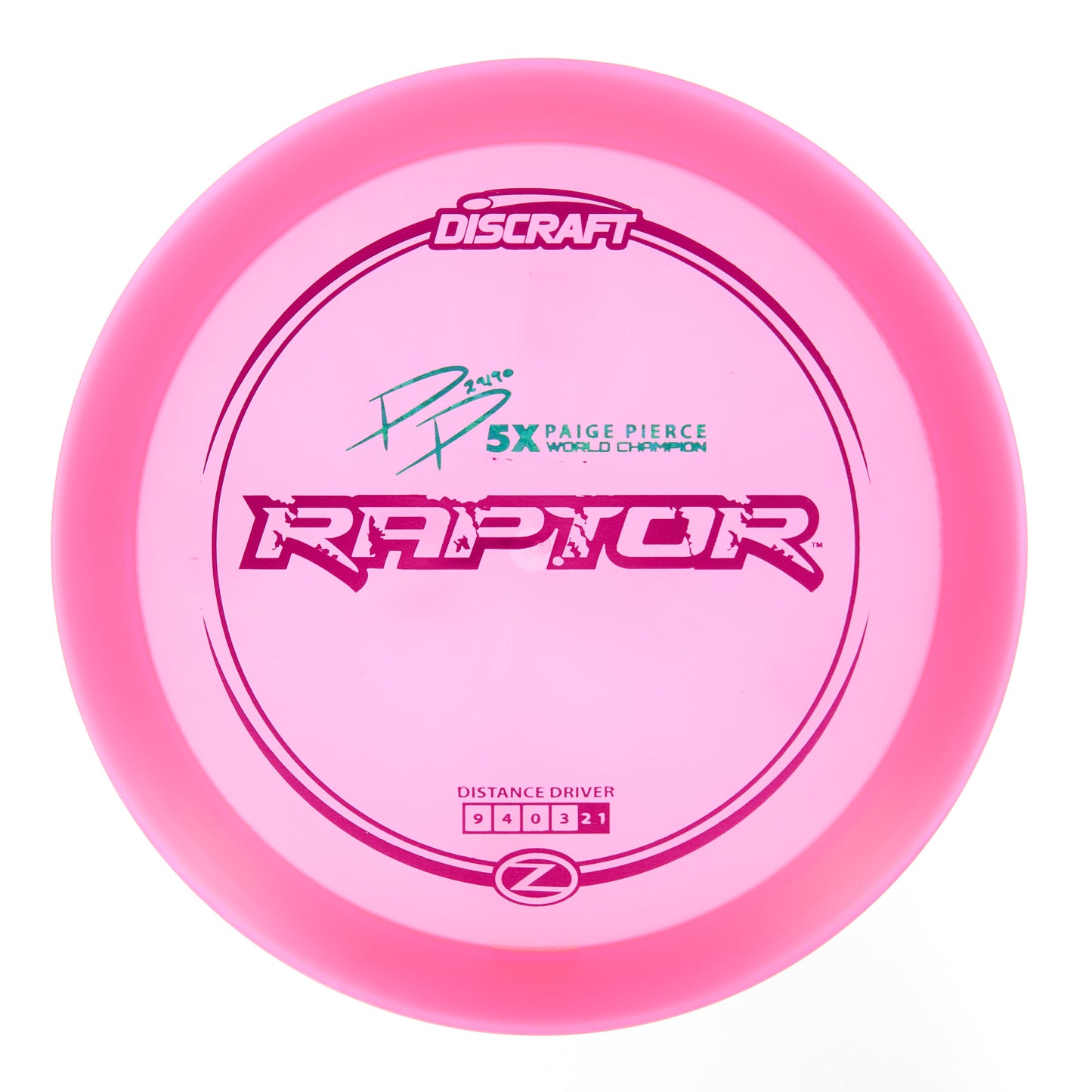 Discraft Raptor - Paige Pierce 5X World Champion Z Line 175g | Style 0013