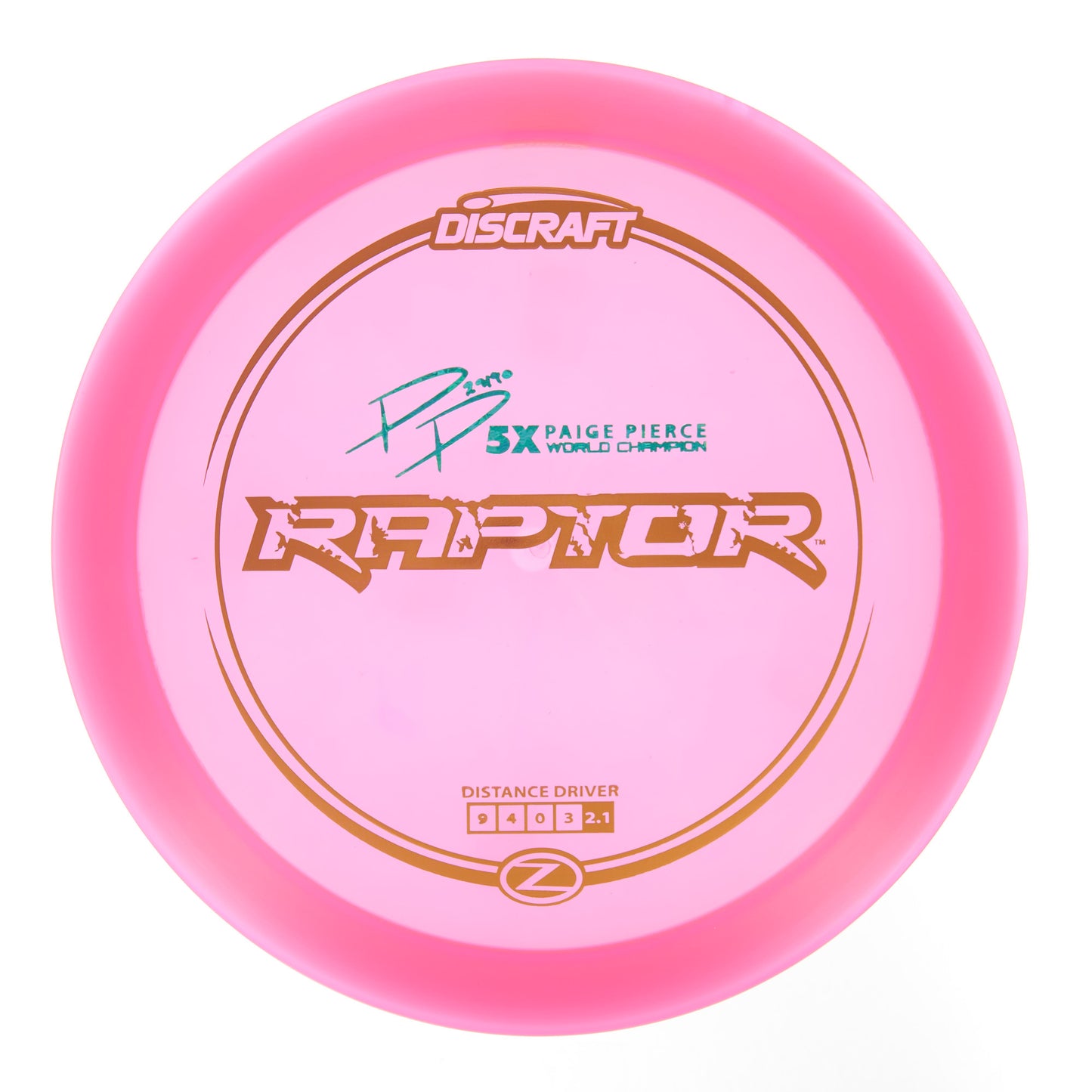 Discraft Raptor - Paige Pierce 5X World Champion Z Line 176g | Style 0009