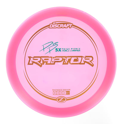 Discraft Raptor - Paige Pierce 5X World Champion Z Line 176g | Style 0009